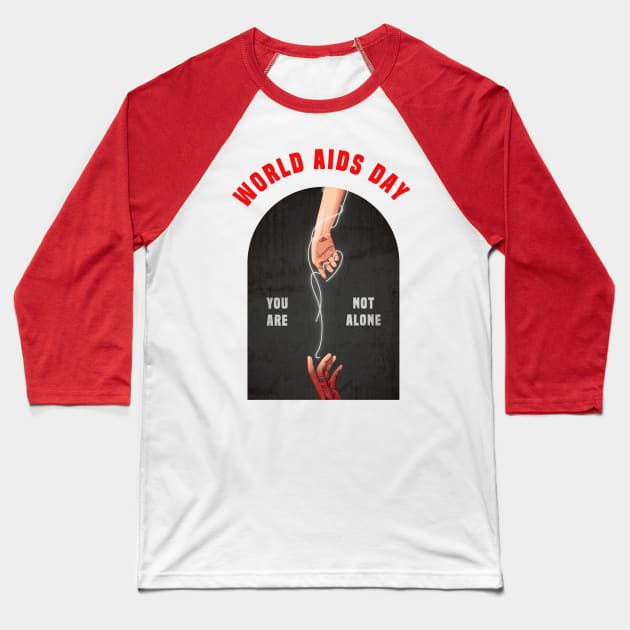 World Aids Day Baseball T-Shirt by Den Vector